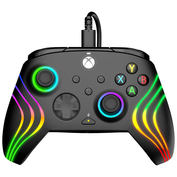 PDP Xbox Series X|S & PC Black Afterglow Wave Wired Controller
